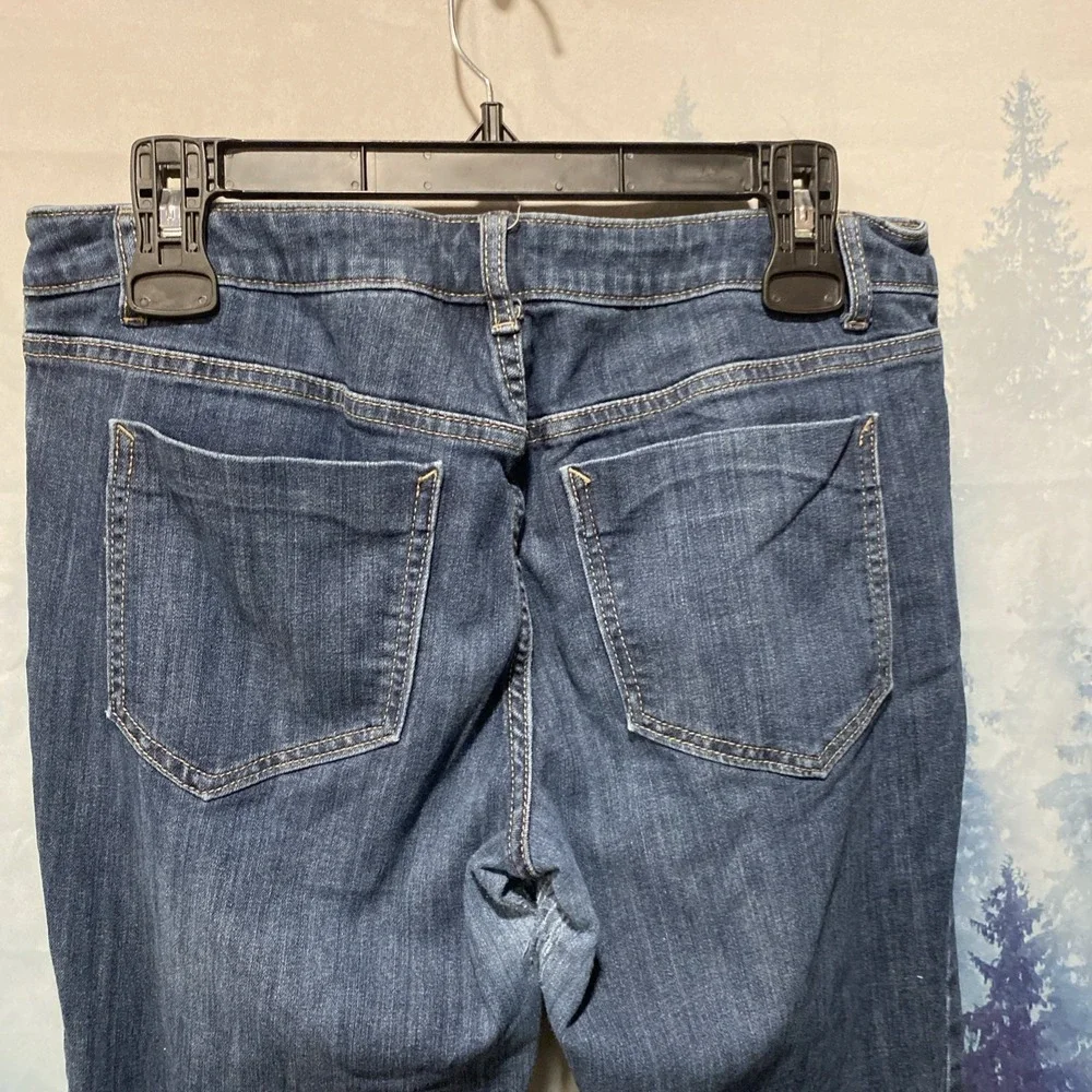 Simply Vera Vera Wang Capri Jeans Womens 8 Blue Dark Wash Mid Rise